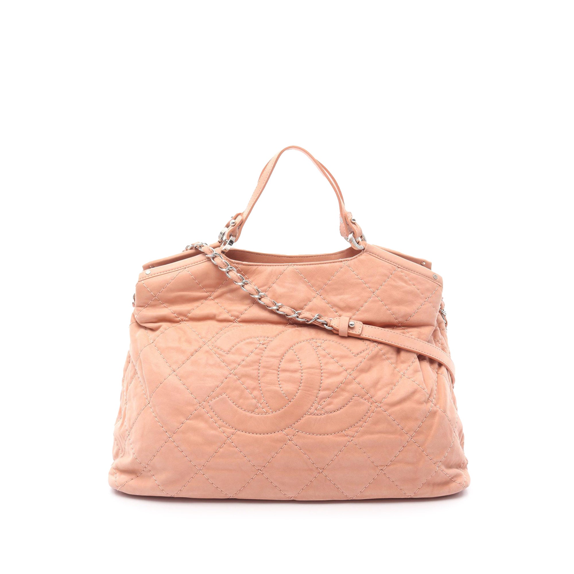 Large CC Quilted Suede Sea Hit Tote - Image 1