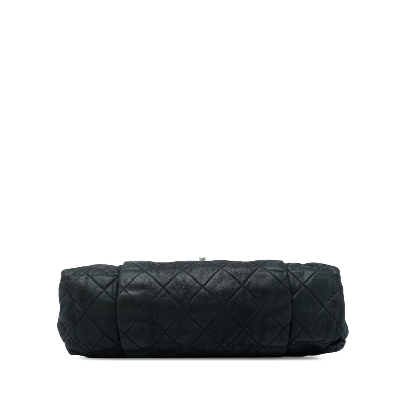 Large Quilted Iridescent Calfskin Chic Quilt Accordion Flap - Image 3