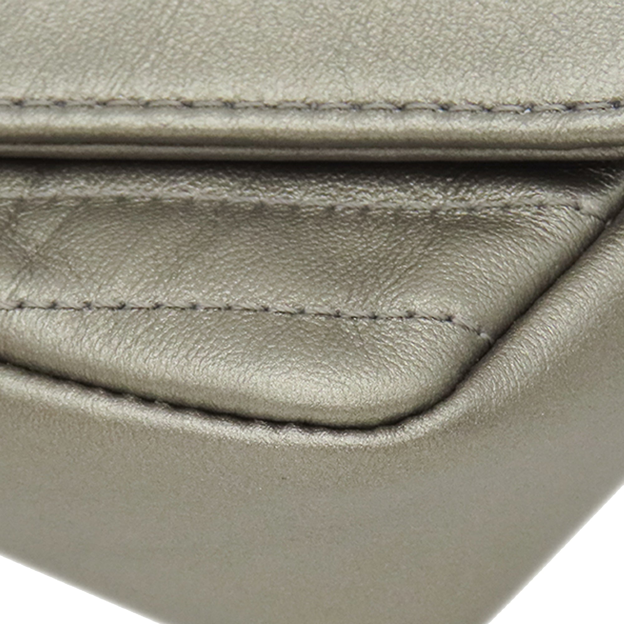 Small Chevron Calfskin Embellished Data Center Envelope Flap - Image 10