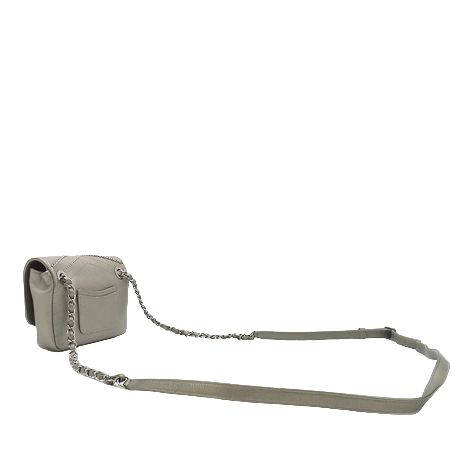 Small Chevron Calfskin Embellished Data Center Envelope Flap - Image 2