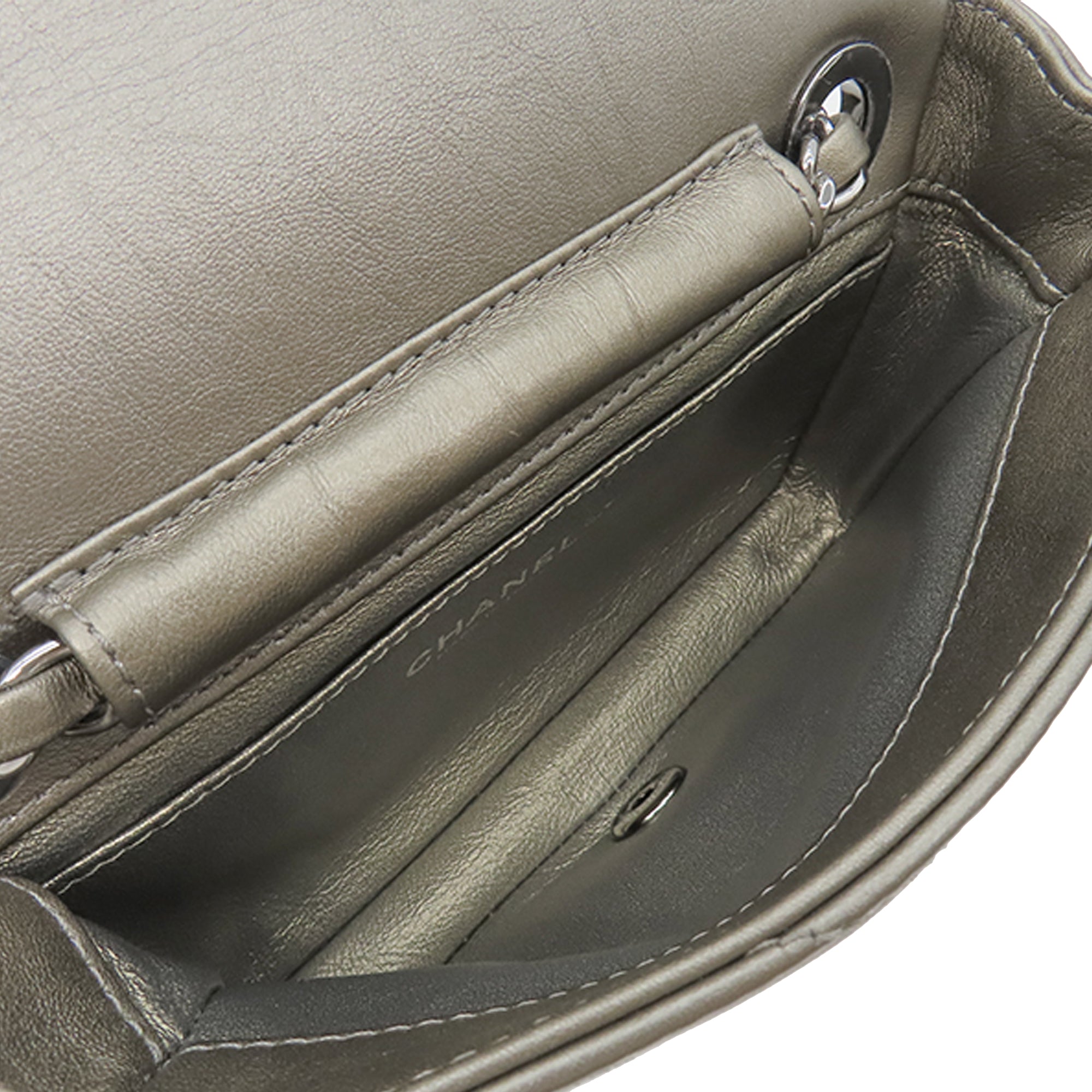 Small Chevron Calfskin Embellished Data Center Envelope Flap - Image 4