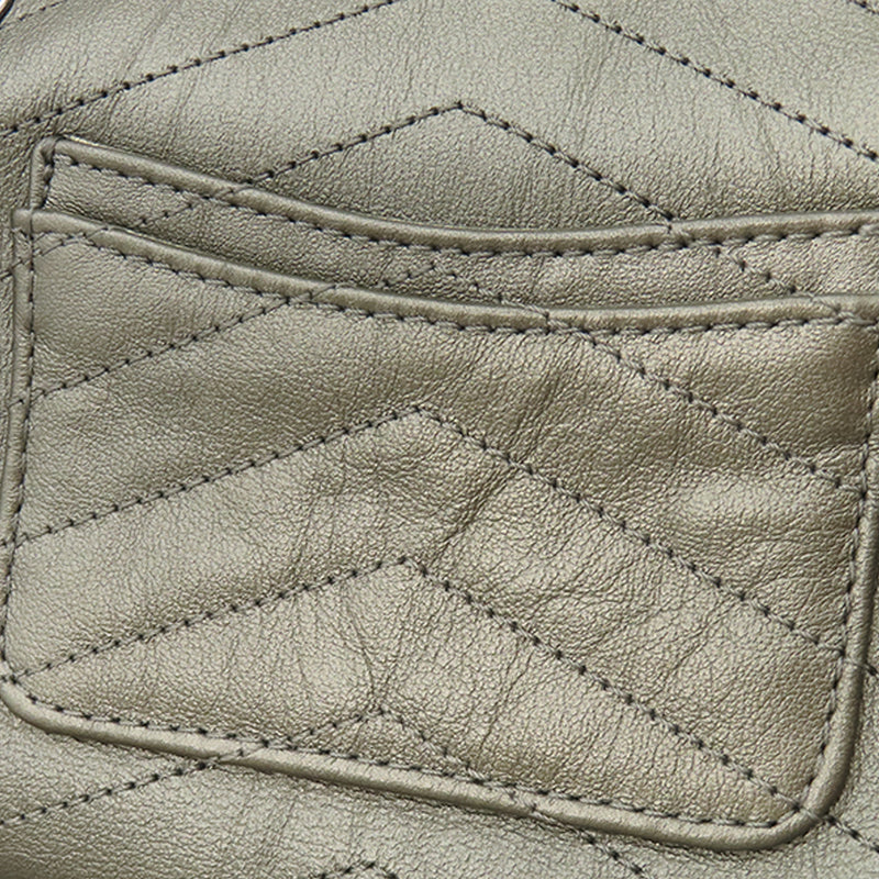 Small Chevron Calfskin Embellished Data Center Envelope Flap - Image 7