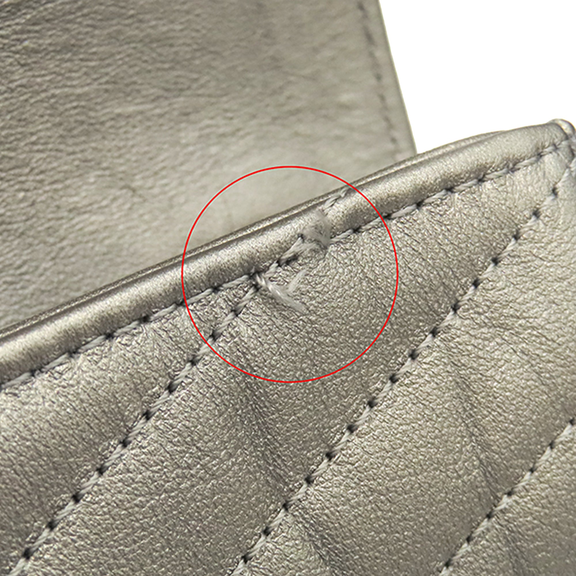 Small Chevron Calfskin Embellished Data Center Envelope Flap - Image 8