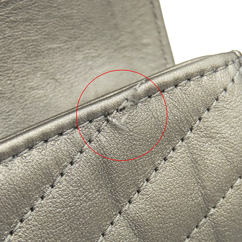 Small Chevron Calfskin Embellished Data Center Envelope Flap - Image 8