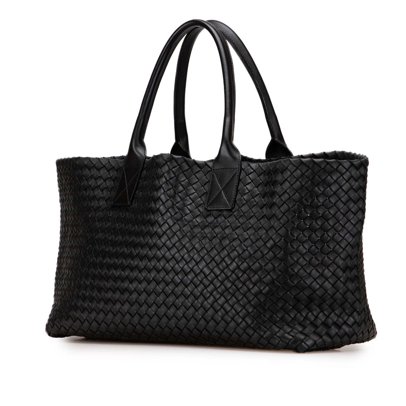 Medium Lambskin Intreccio Cabat Tote - Image 2