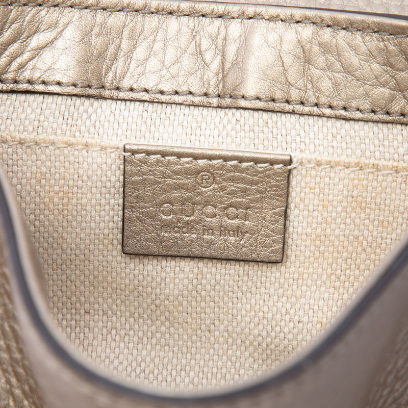 Small Metallic Leather Soho Chain Flap Crossbody - Image 5