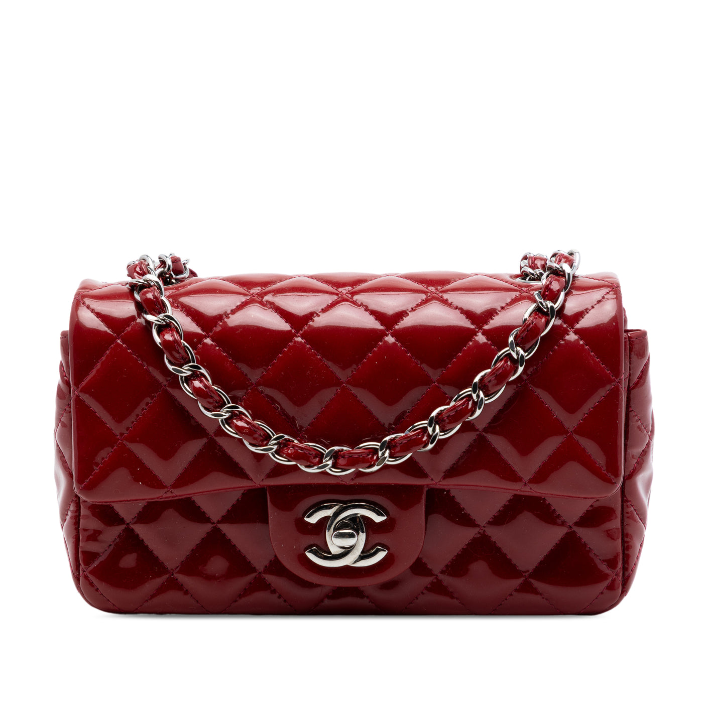 Mini Rectangular Classic Patent Single Flap - Image 1
