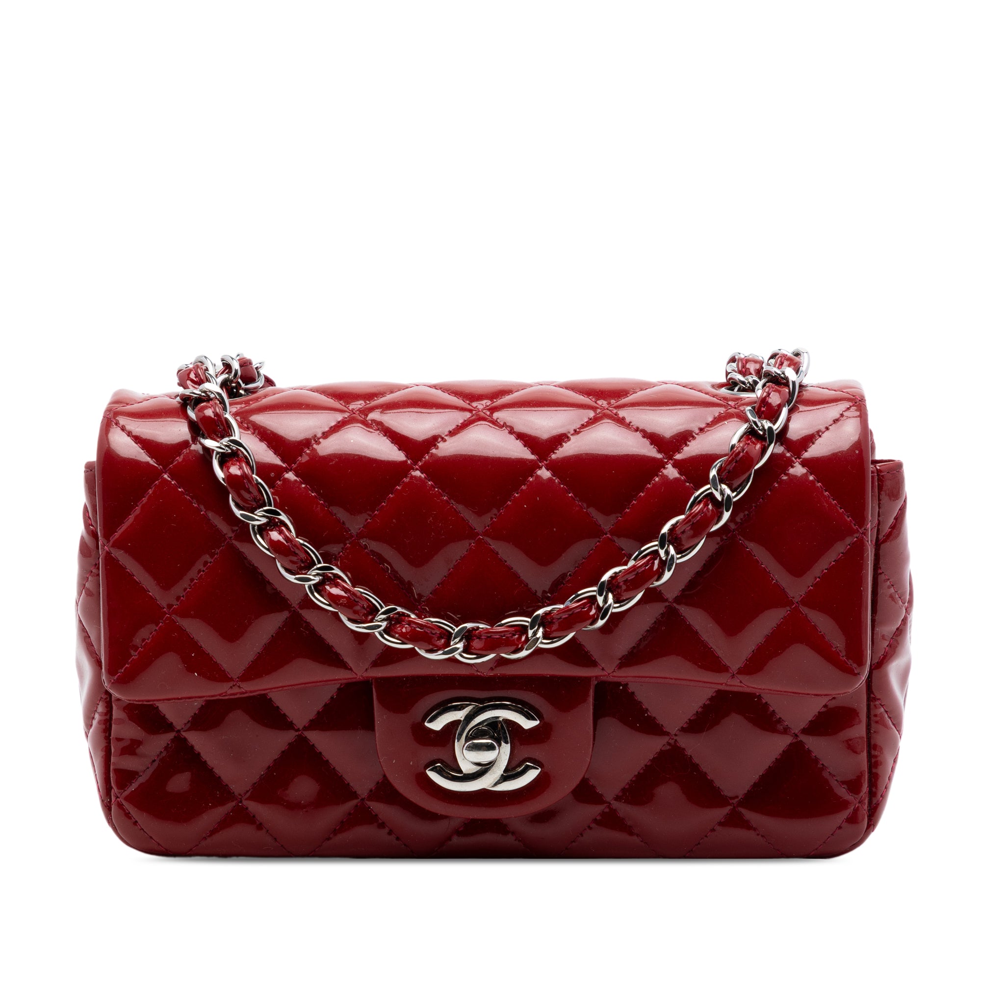 Mini Rectangular Classic Patent Single Flap - Image 1
