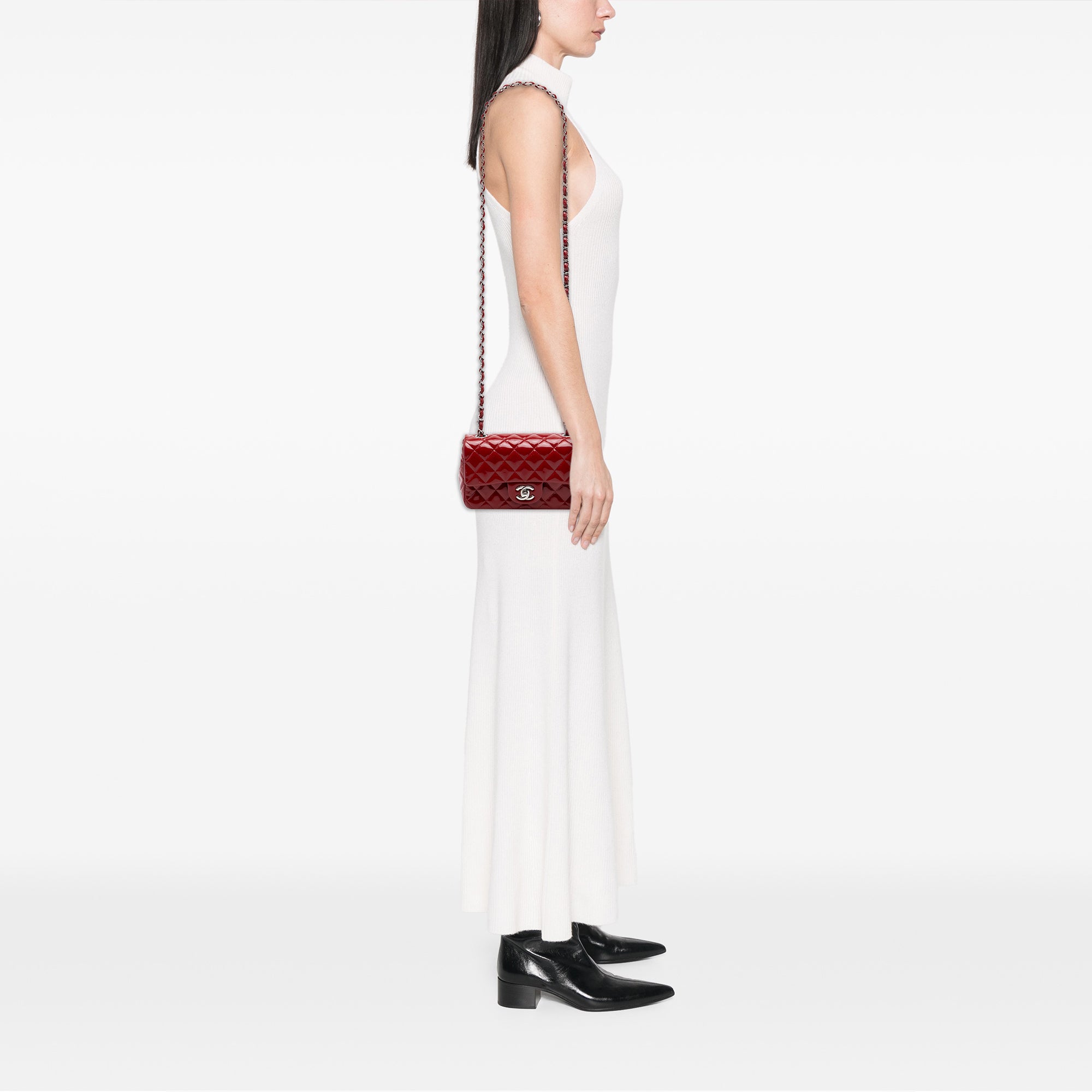 Mini Rectangular Classic Patent Single Flap - Image 6