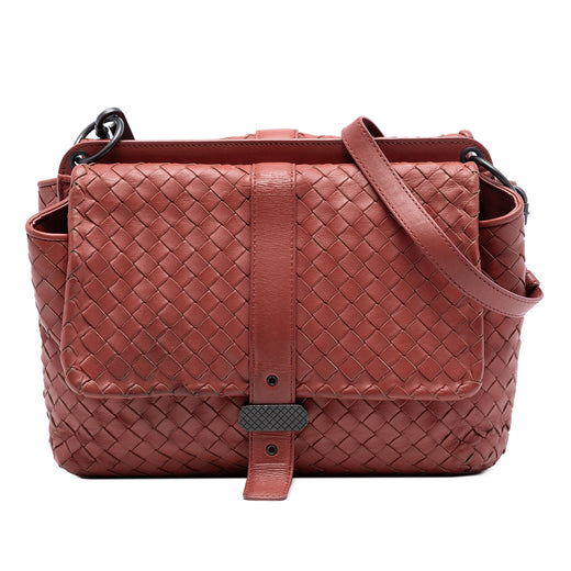 Nappa Intrecciato Double Sided Flap Messenger Bag - Image 1