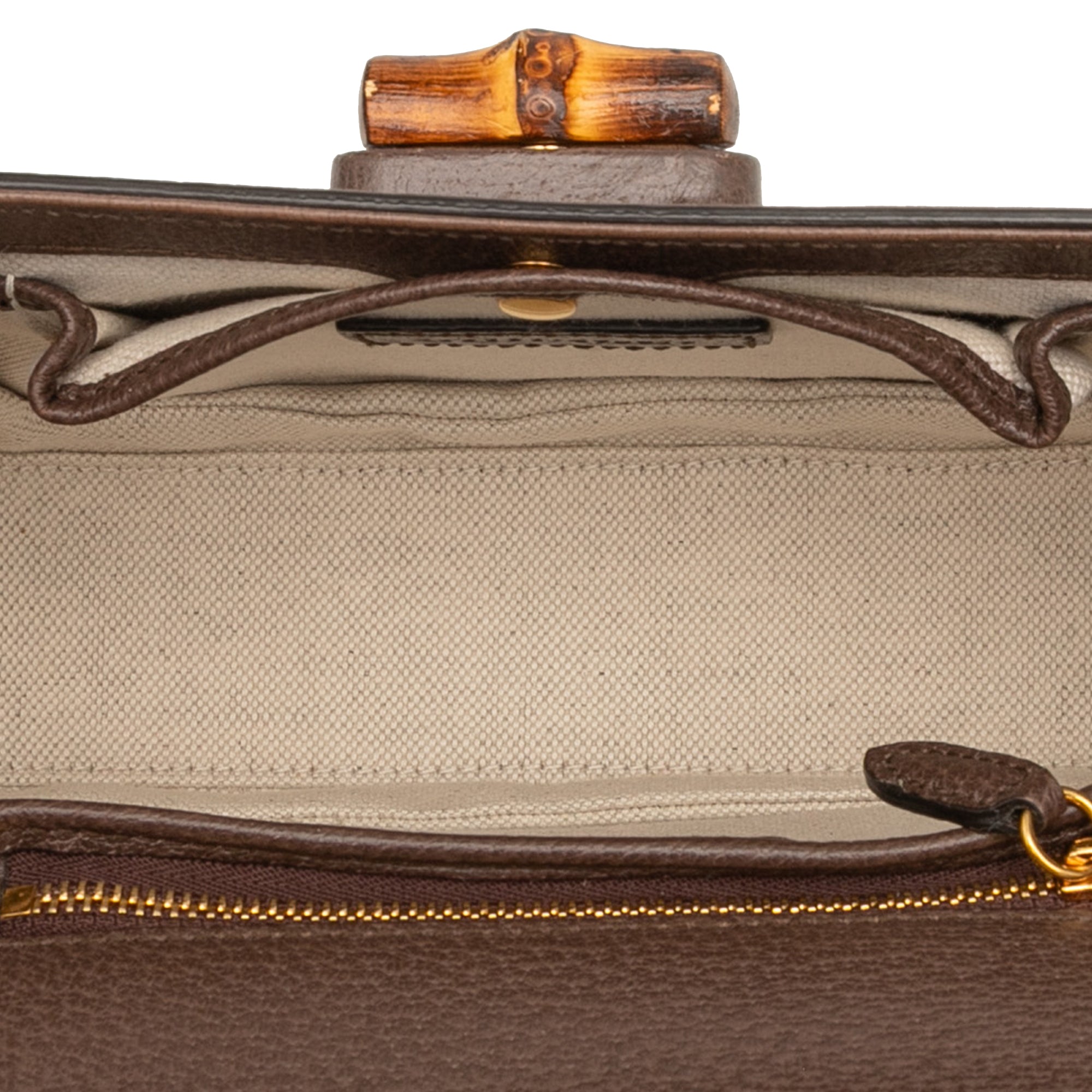 Small Jumbo GG Canvas Bamboo 1947 Top Handle Bag - Image 4