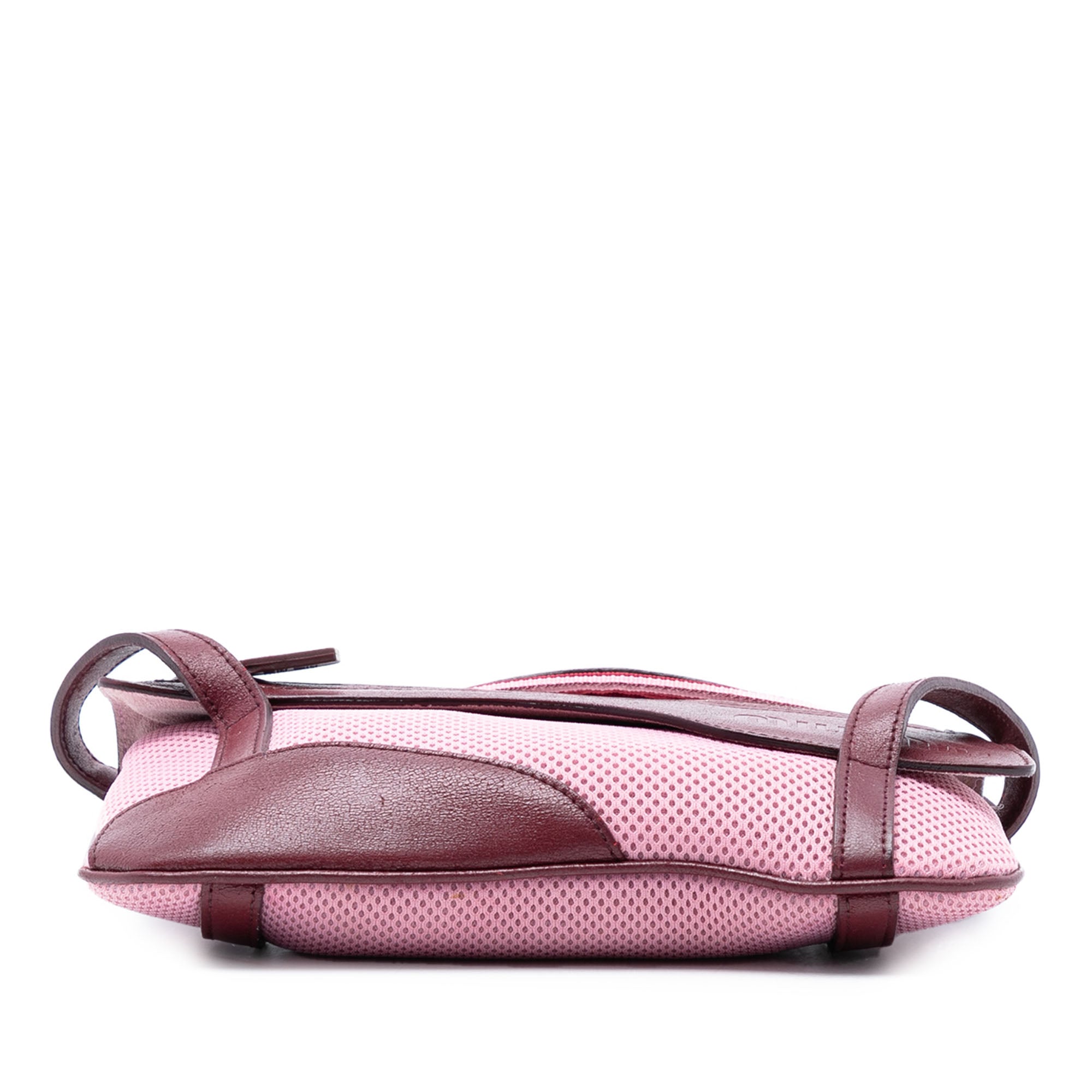 Leather Trimmed Mesh Handbag - Image 3