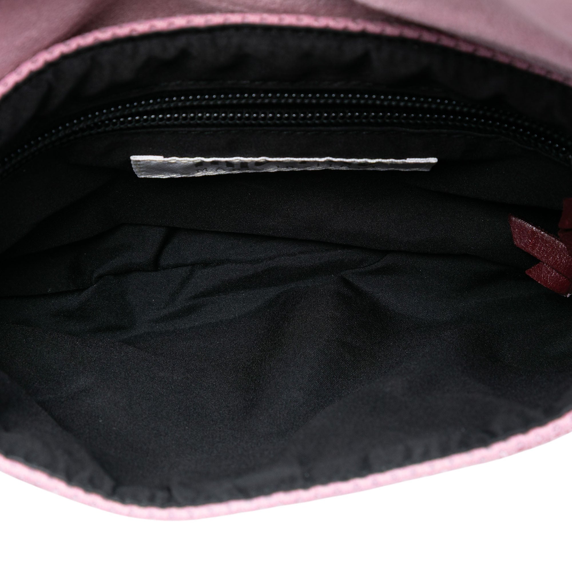 Leather Trimmed Mesh Handbag - Image 4