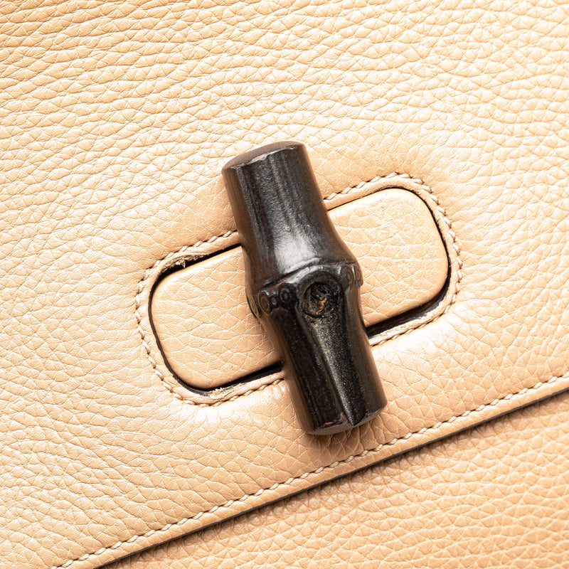 Large Calfskin Bamboo Daily Satchel - Image 9