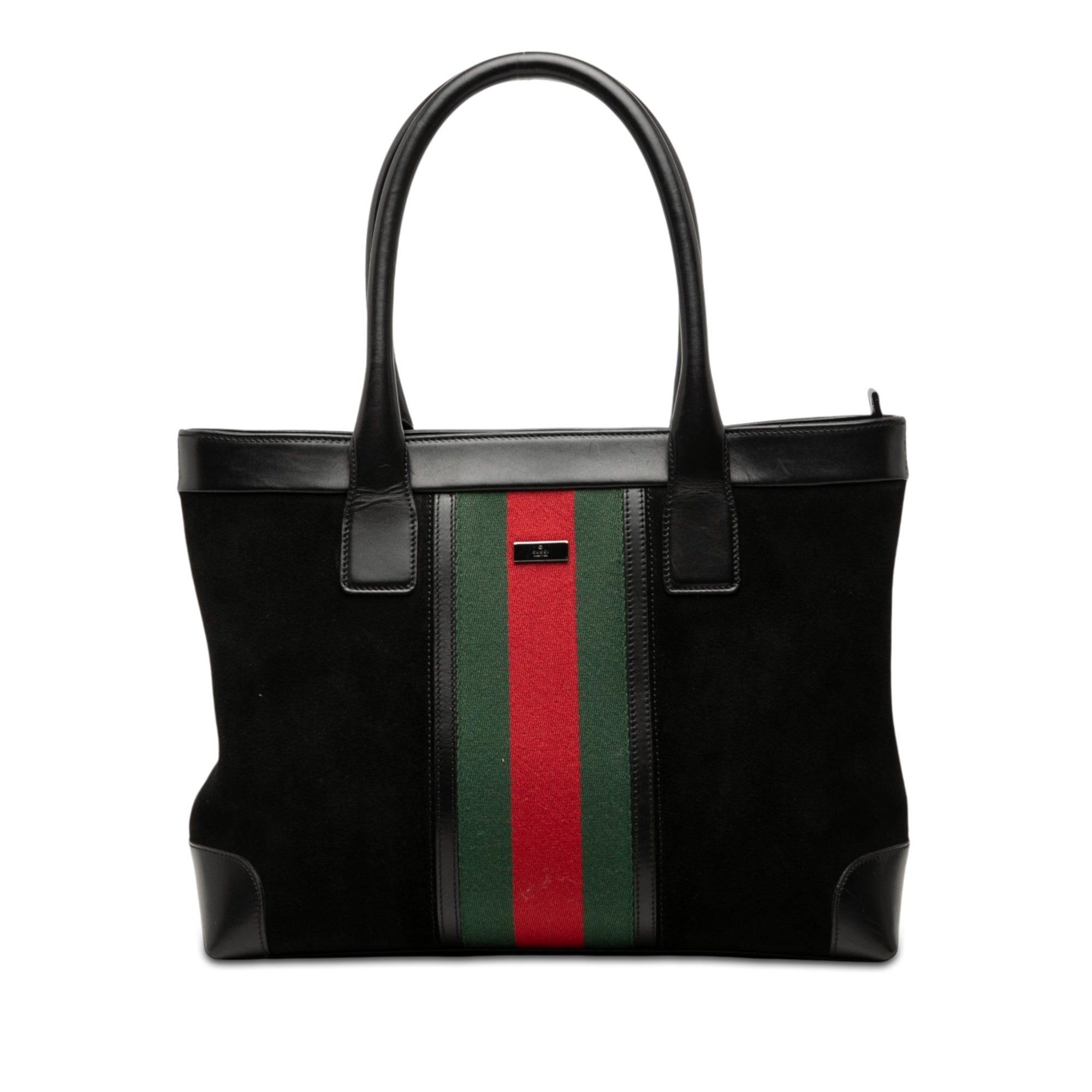 Suede Web Tote - Image 1