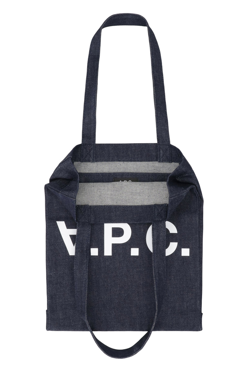 A.p.c. Laure Tote Bag — Navy Cotton