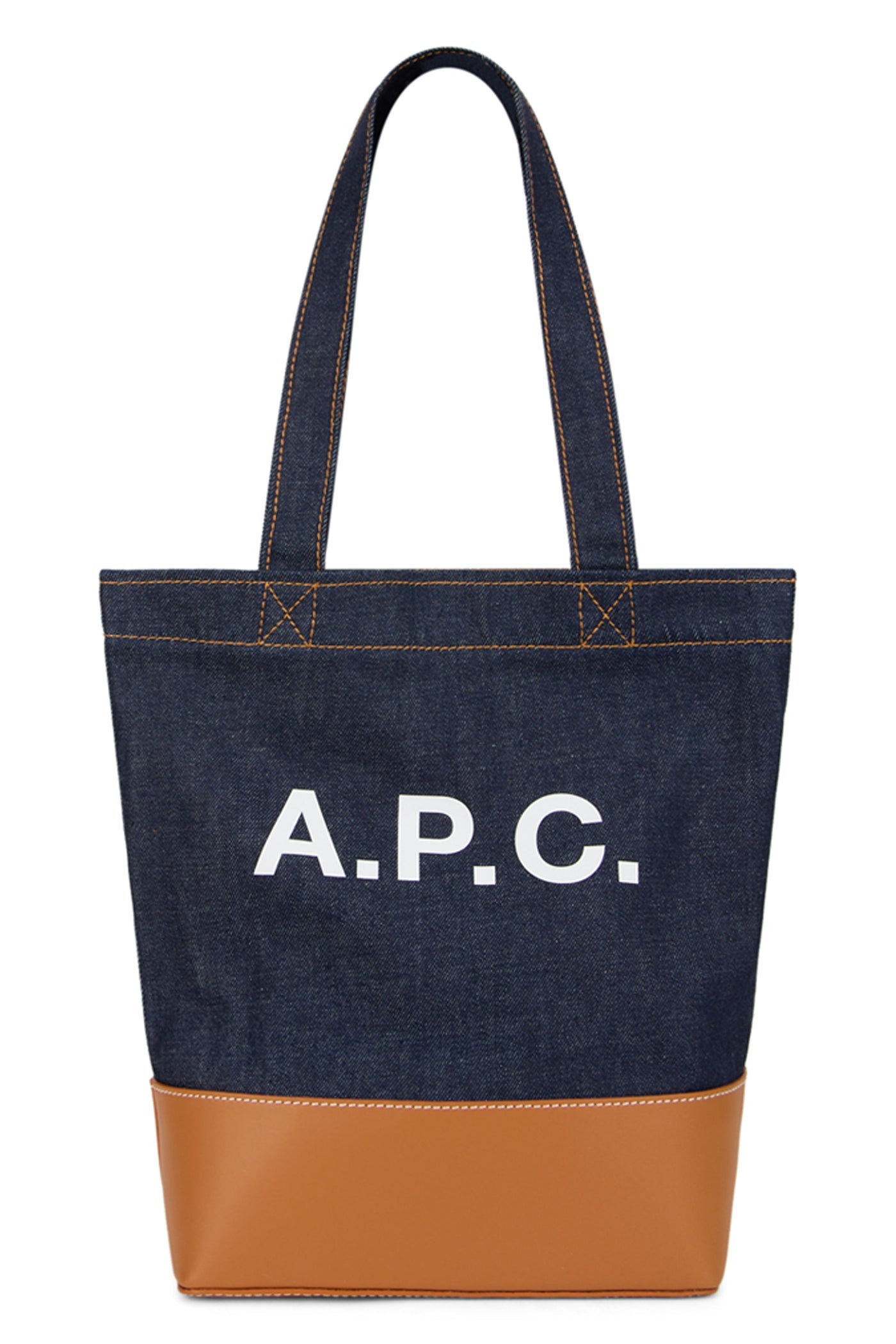 A.p.c. Logo-Print Cotton Tote Bag — Navy