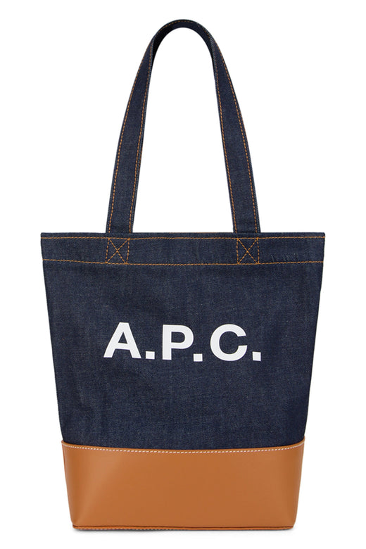 A.p.c. Logo-Print Cotton Tote Bag — Navy