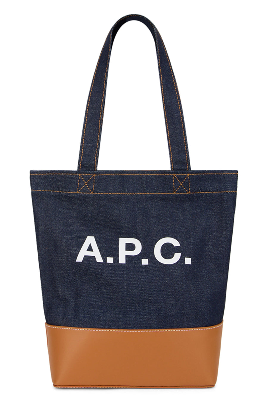 A.p.c. Logo-Print Cotton Tote Bag — Navy