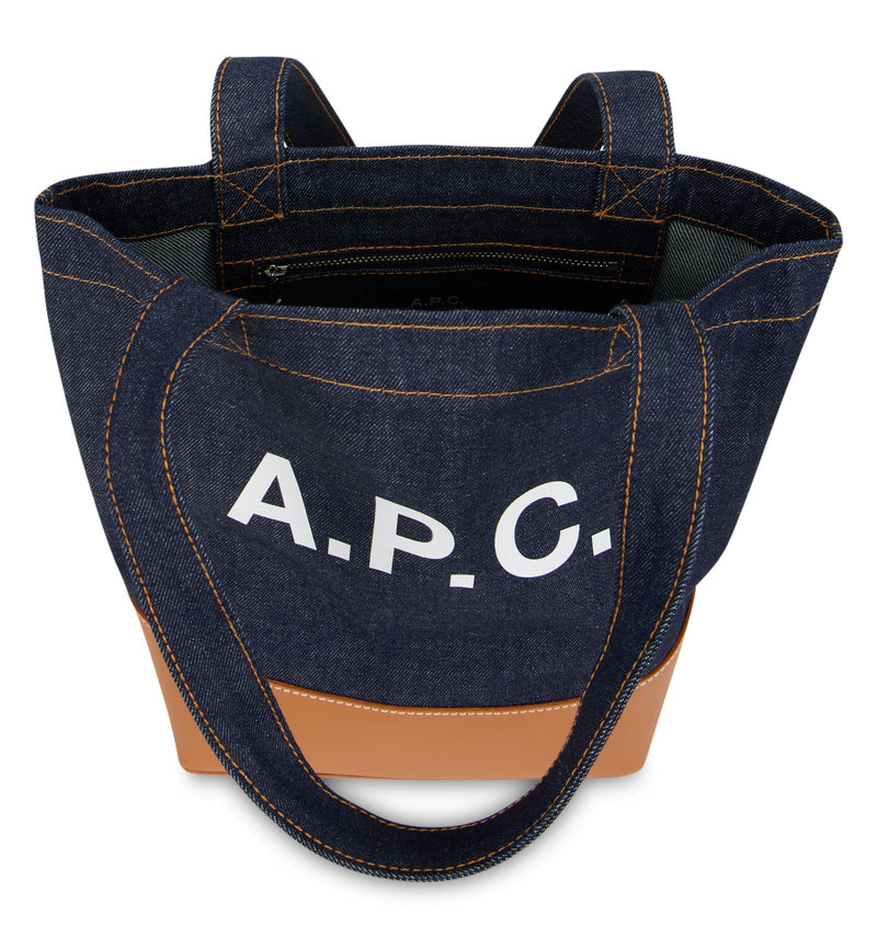 A.p.c. Logo-Print Cotton Tote Bag — Navy
