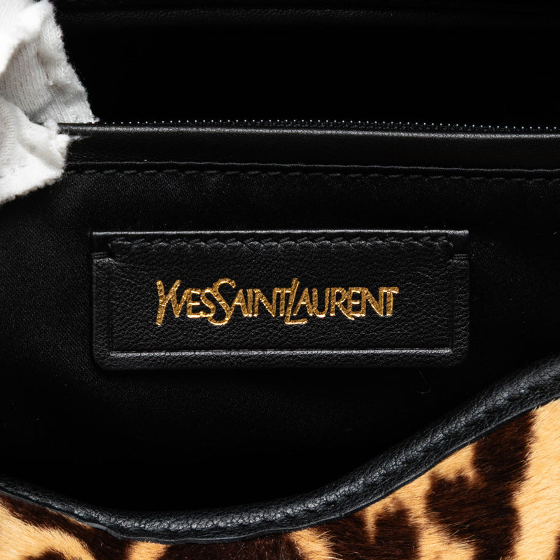 Medium Pony Hair Leopard Print and Calfskin Cabas Chyc Satchel - Image 5