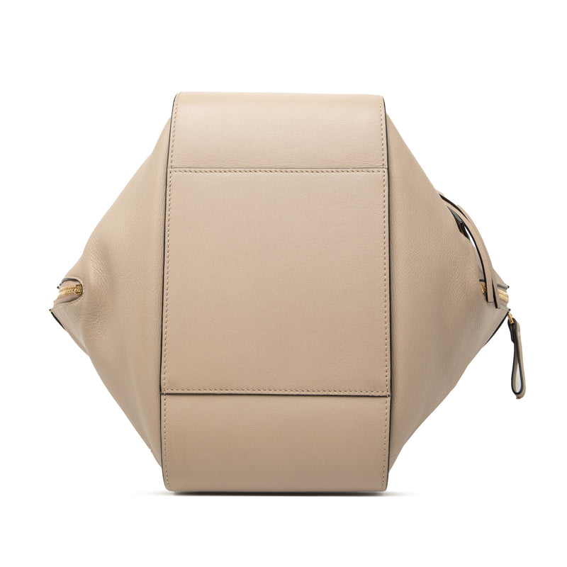 Small Grained Calfskin Hammock Bag - Image 3