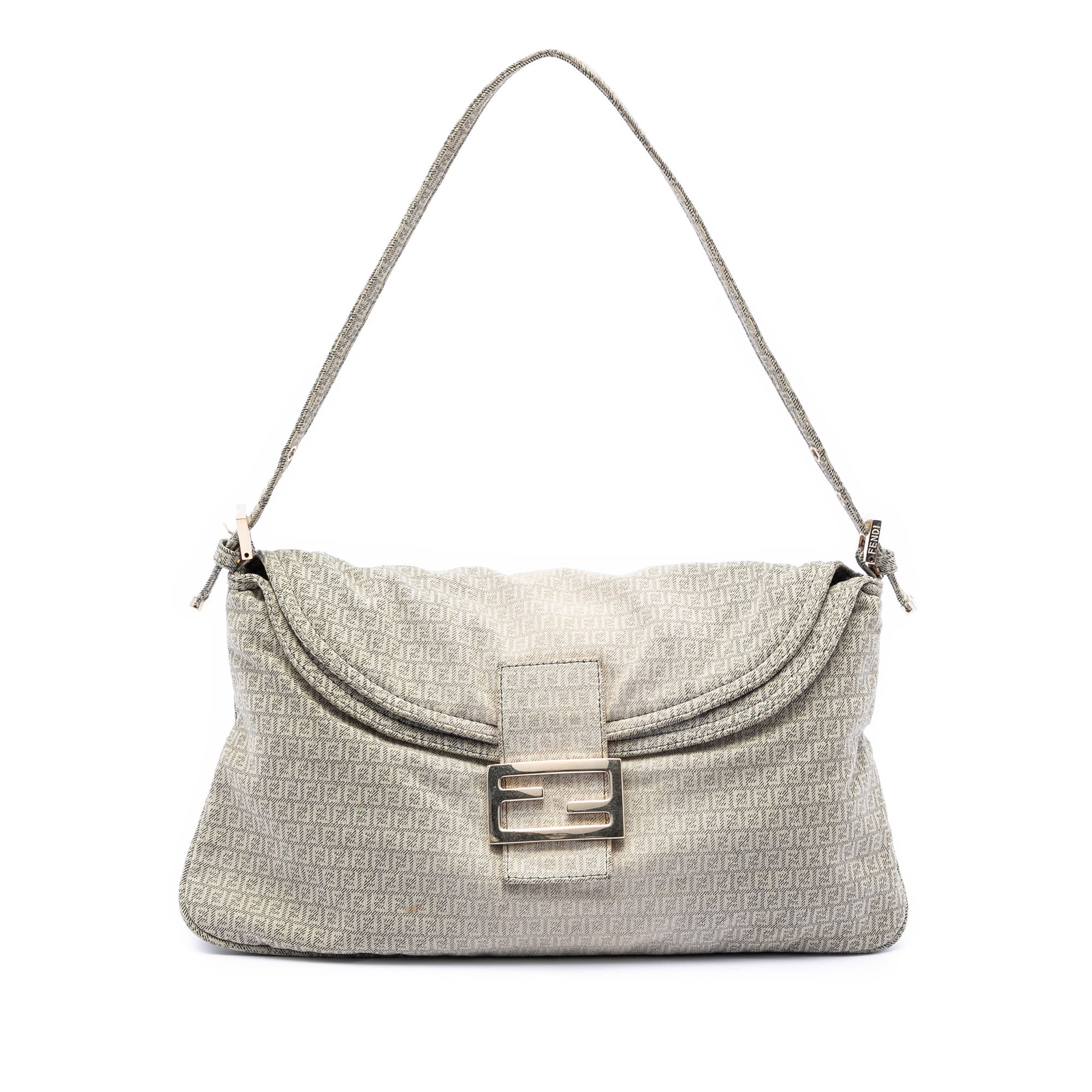 Micro Zucchino Canvas Double Flap Shoulder Bag - Image 1