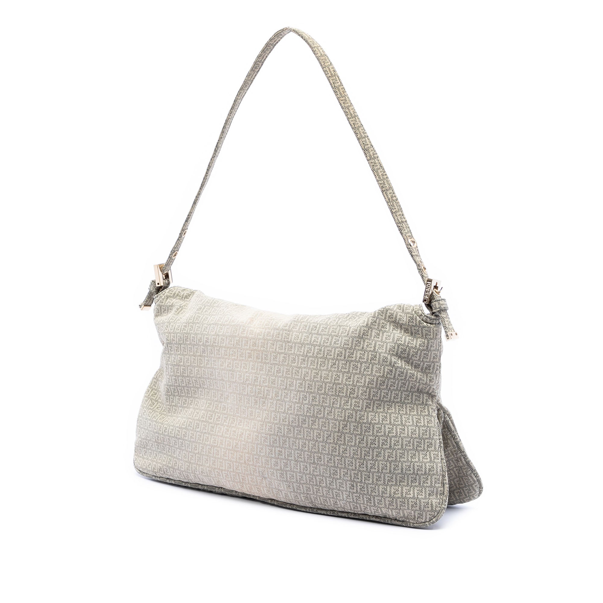 Micro Zucchino Canvas Double Flap Shoulder Bag - Image 2