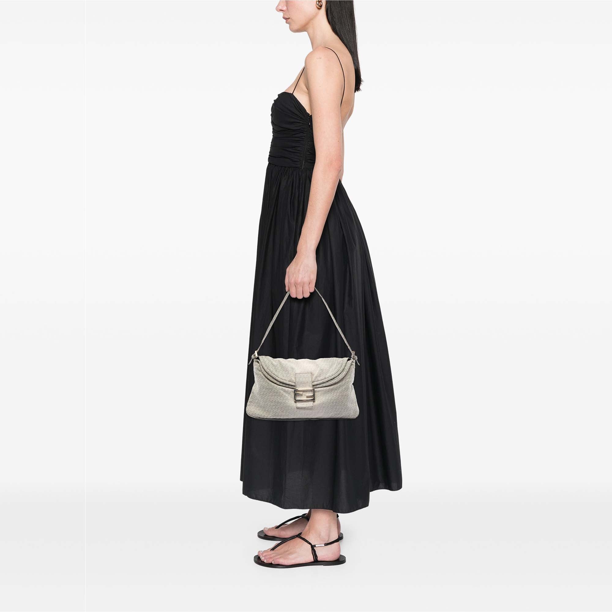 Micro Zucchino Canvas Double Flap Shoulder Bag - Image 7