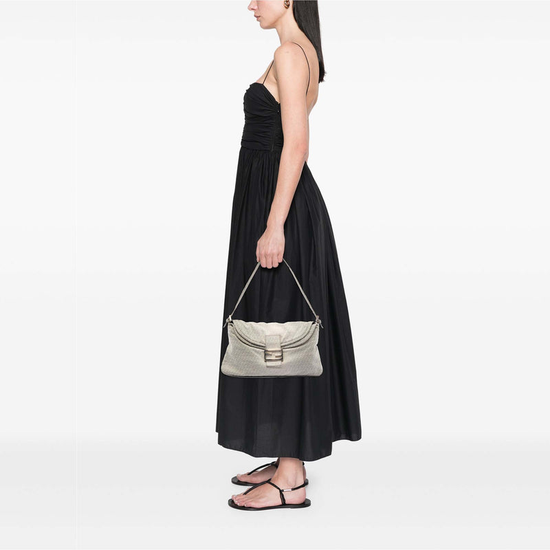 Micro Zucchino Canvas Double Flap Shoulder Bag - Image 7