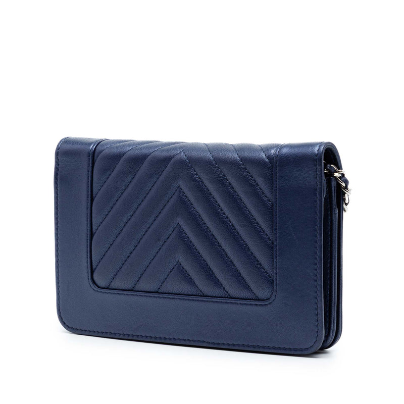 Chevron Sheepskin Mademoiselle Vintage Wallet On Chain - Image 2