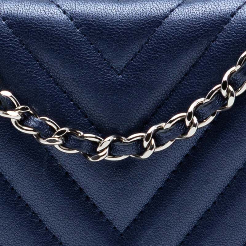 Chevron Sheepskin Mademoiselle Vintage Wallet On Chain - Image 8