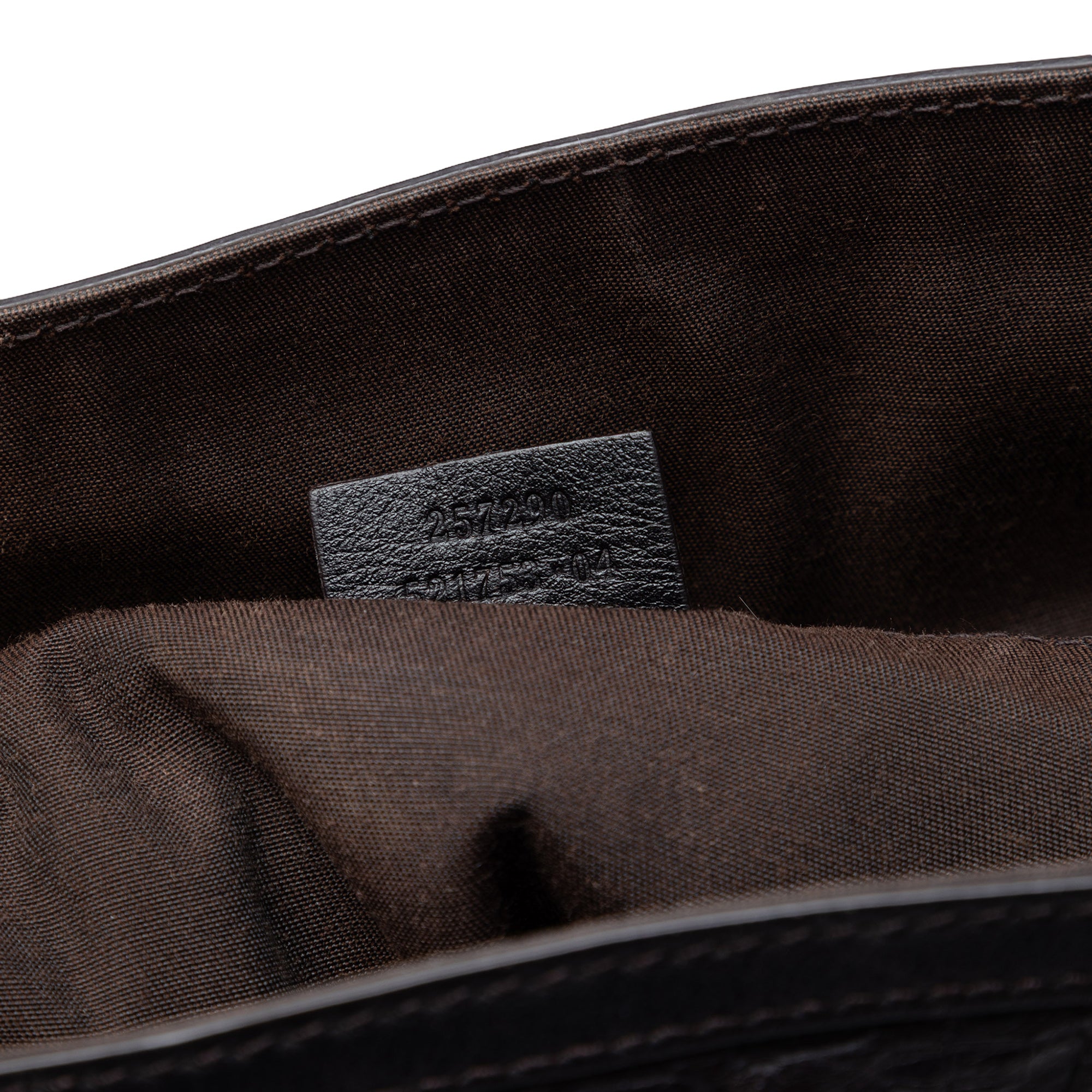 Embossed Leather Horsebit Full Moon Tote - Image 5