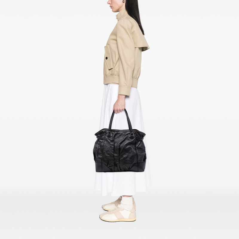 Embossed Leather Horsebit Full Moon Tote - Image 7