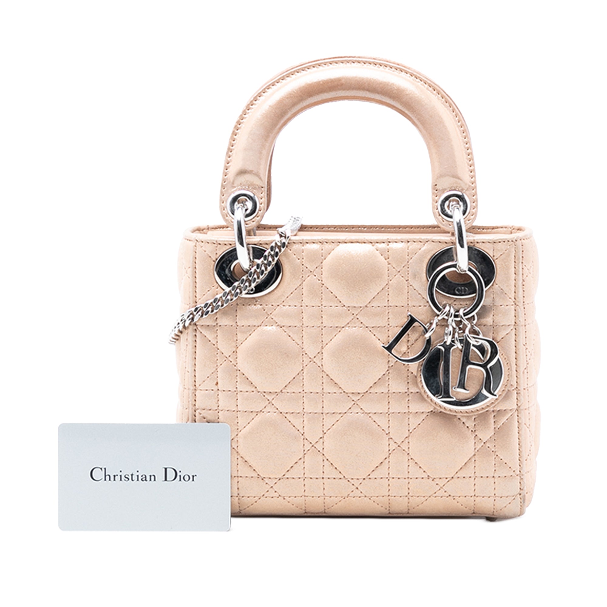 Mini Iridescent Lambskin Cannage Lady Dior - Image 8