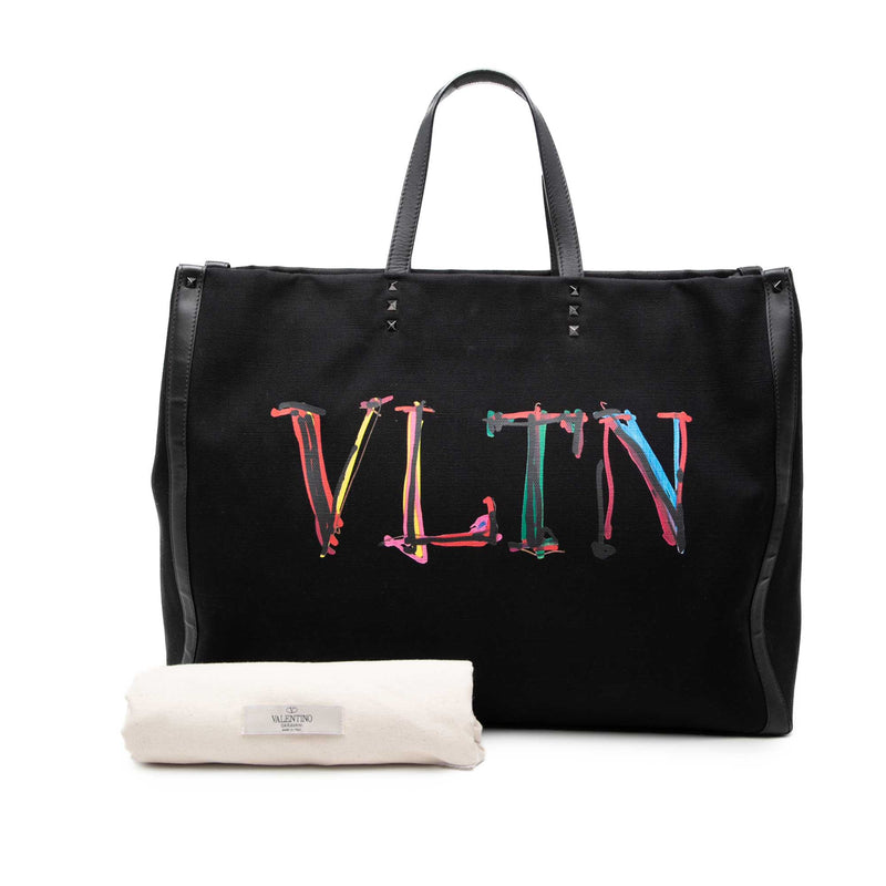 Large Canvas Rockstud VLTN Tote - Image 7