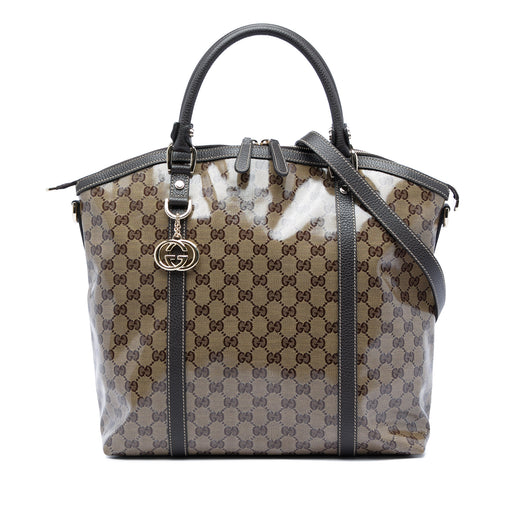 Large GG Crystal Charm Dome Satchel - Image 1
