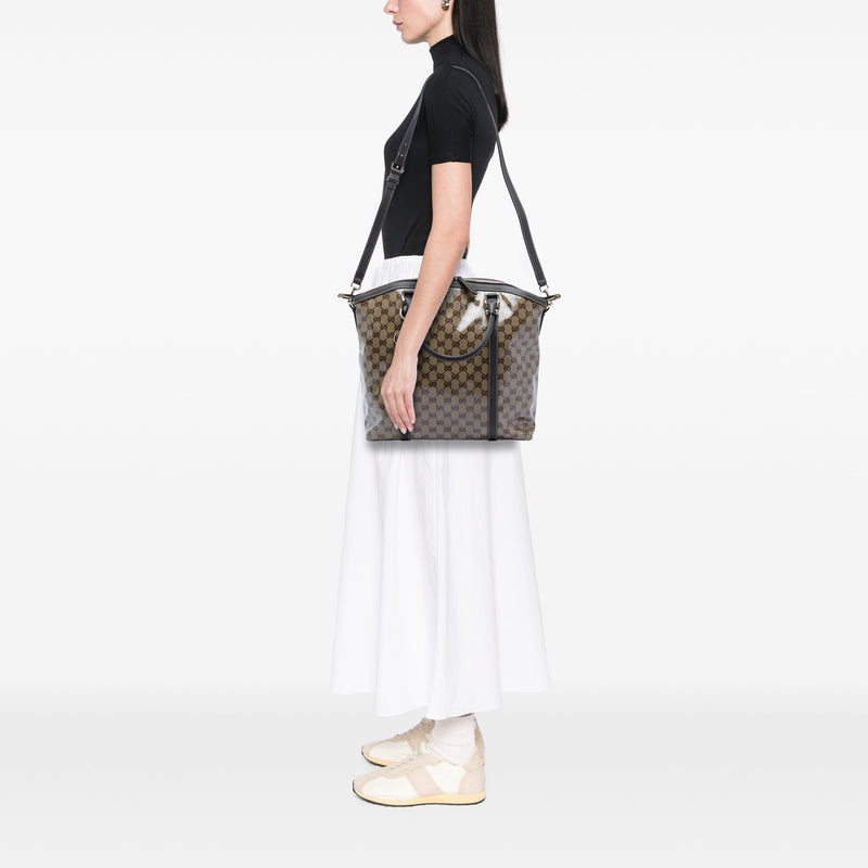 Large GG Crystal Charm Dome Satchel - Image 5