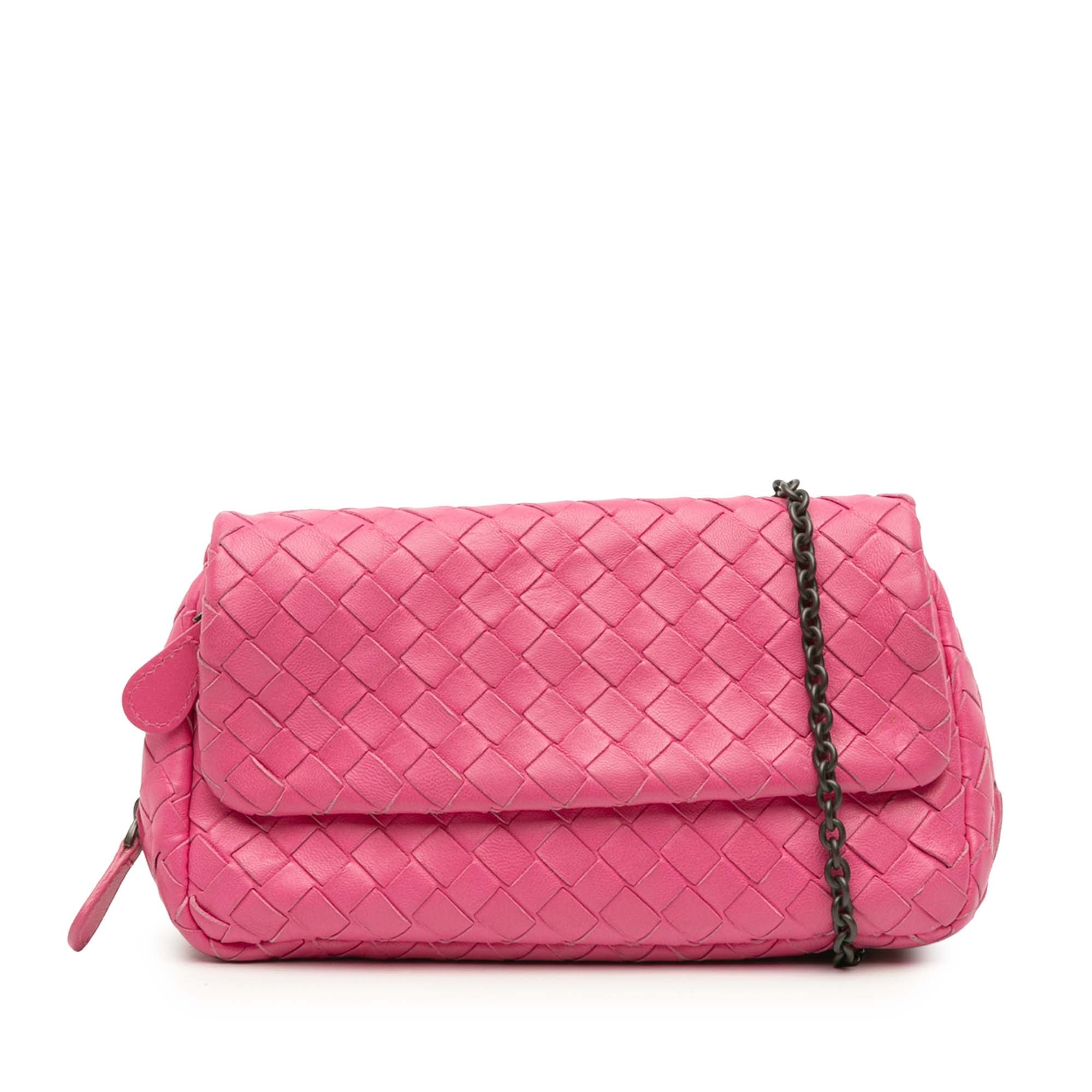 Mini Nappa Intrecciato Expandable Chain Flap Crossbody - Image 1