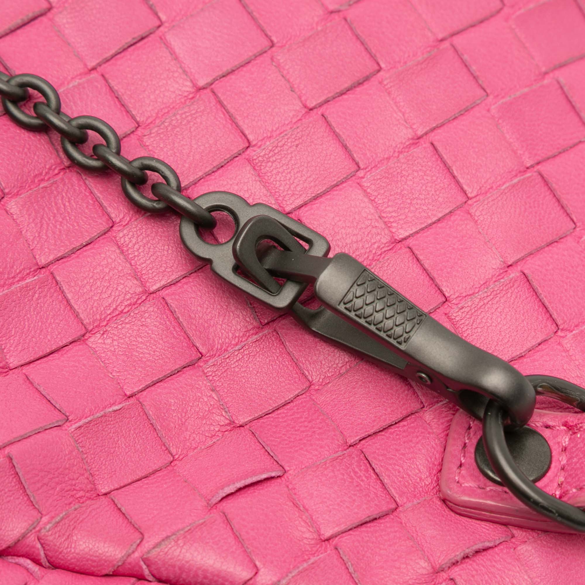 Mini Nappa Intrecciato Expandable Chain Flap Crossbody - Image 7