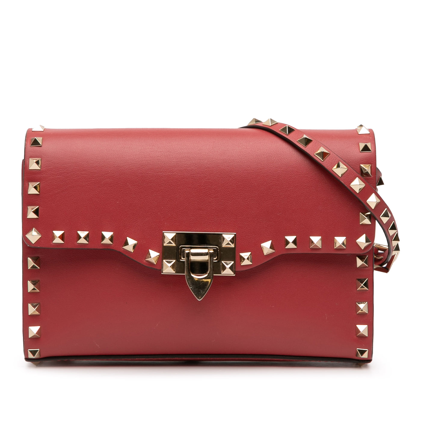 Small Leather Rockstud Flap Crossbody - Image 1