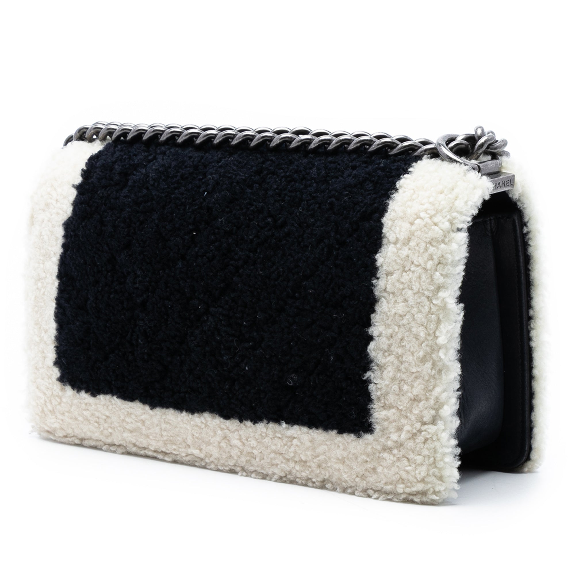 Medium Bicolor Shearling Boy Flap - Image 2