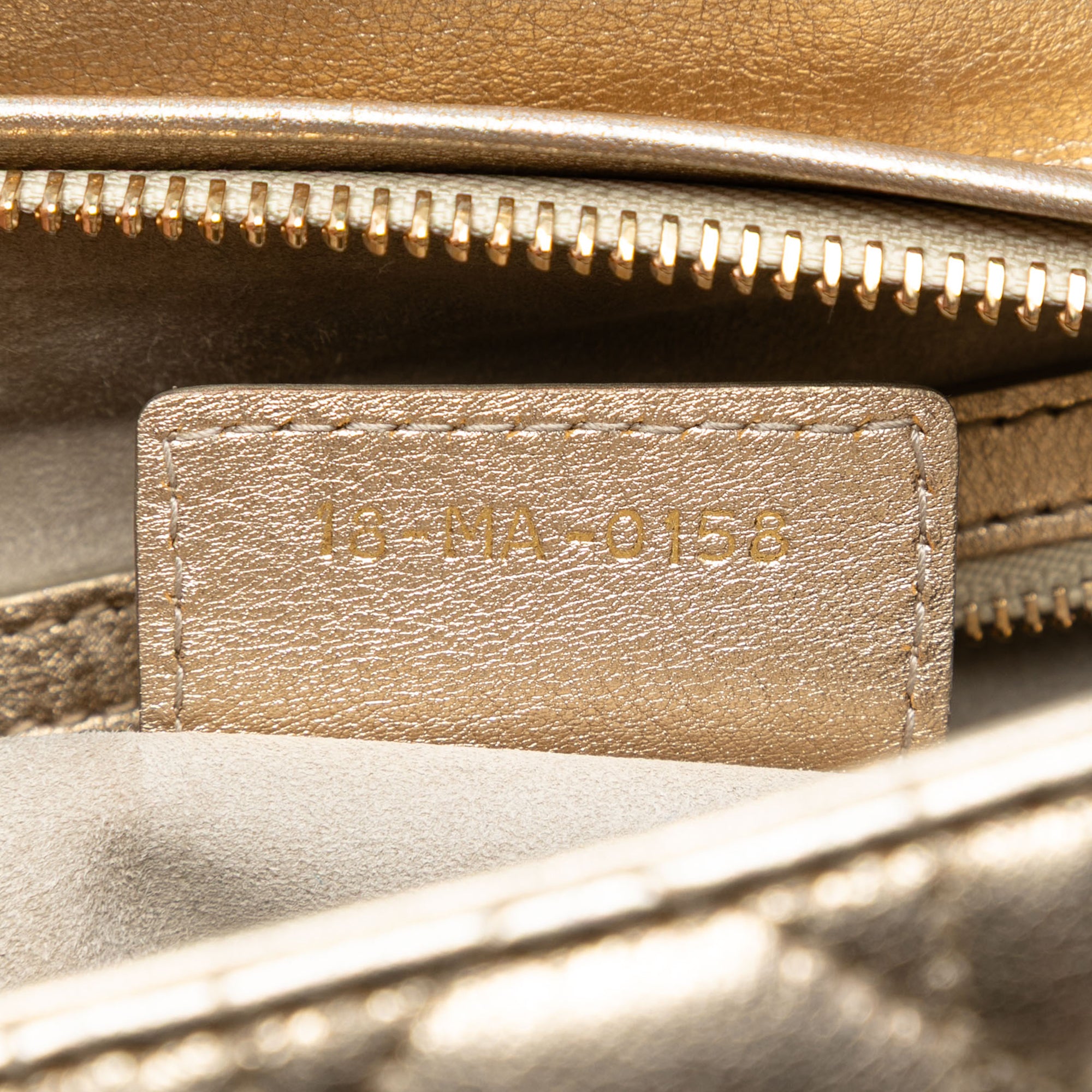 Medium Metallic Lambskin Cannage Lady Dior - Image 6
