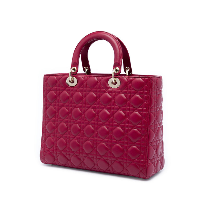 Large Lambskin Cannage Lady Dior - Image 2