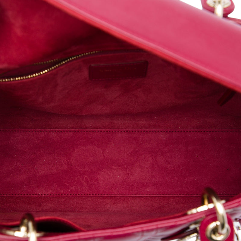 Large Lambskin Cannage Lady Dior - Image 4