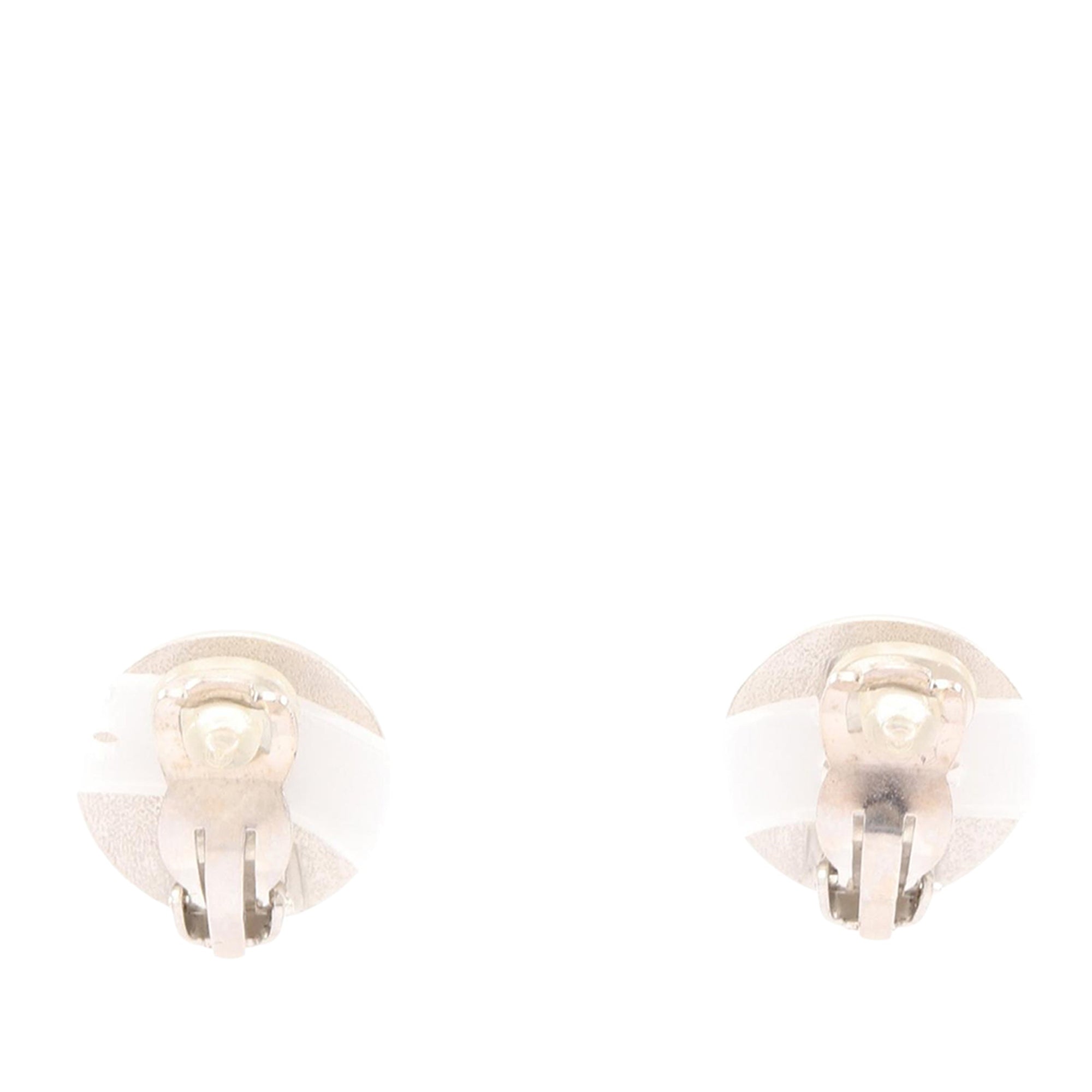 Stainless Steel Logo Button Clip On Earrings - Image 2