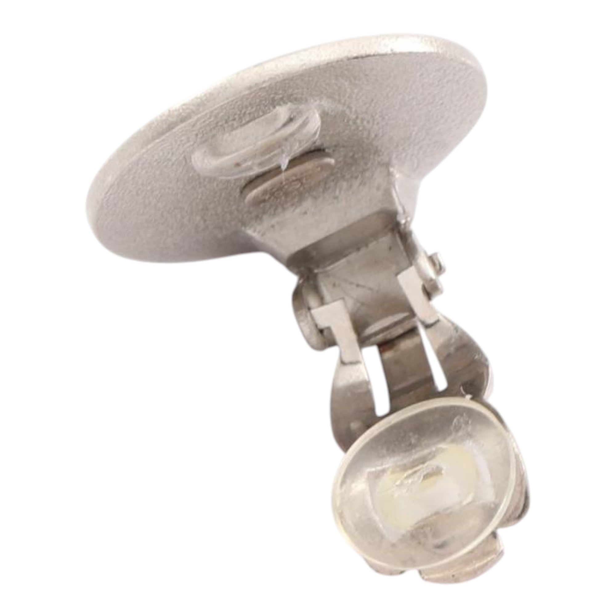 Stainless Steel Logo Button Clip On Earrings - Image 3
