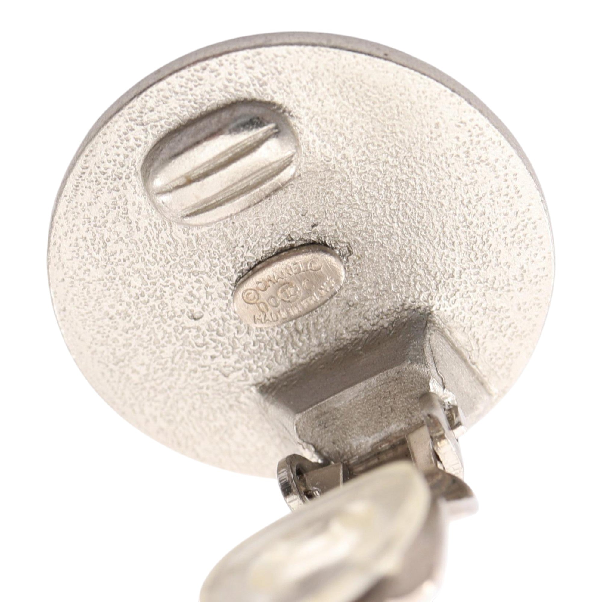 Stainless Steel Logo Button Clip On Earrings - Image 5