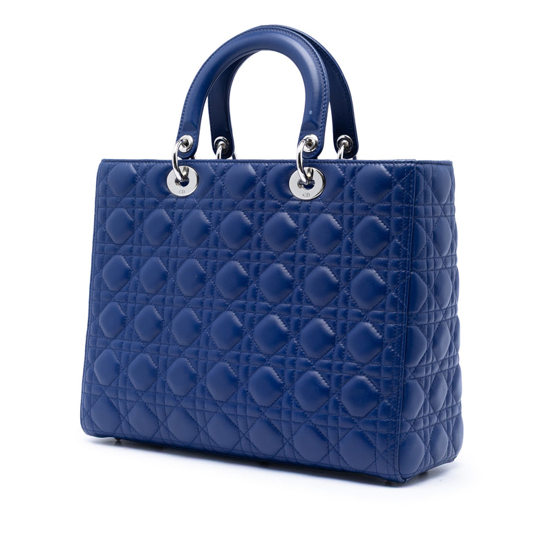 Large Lambskin Cannage Lady Dior - Image 2