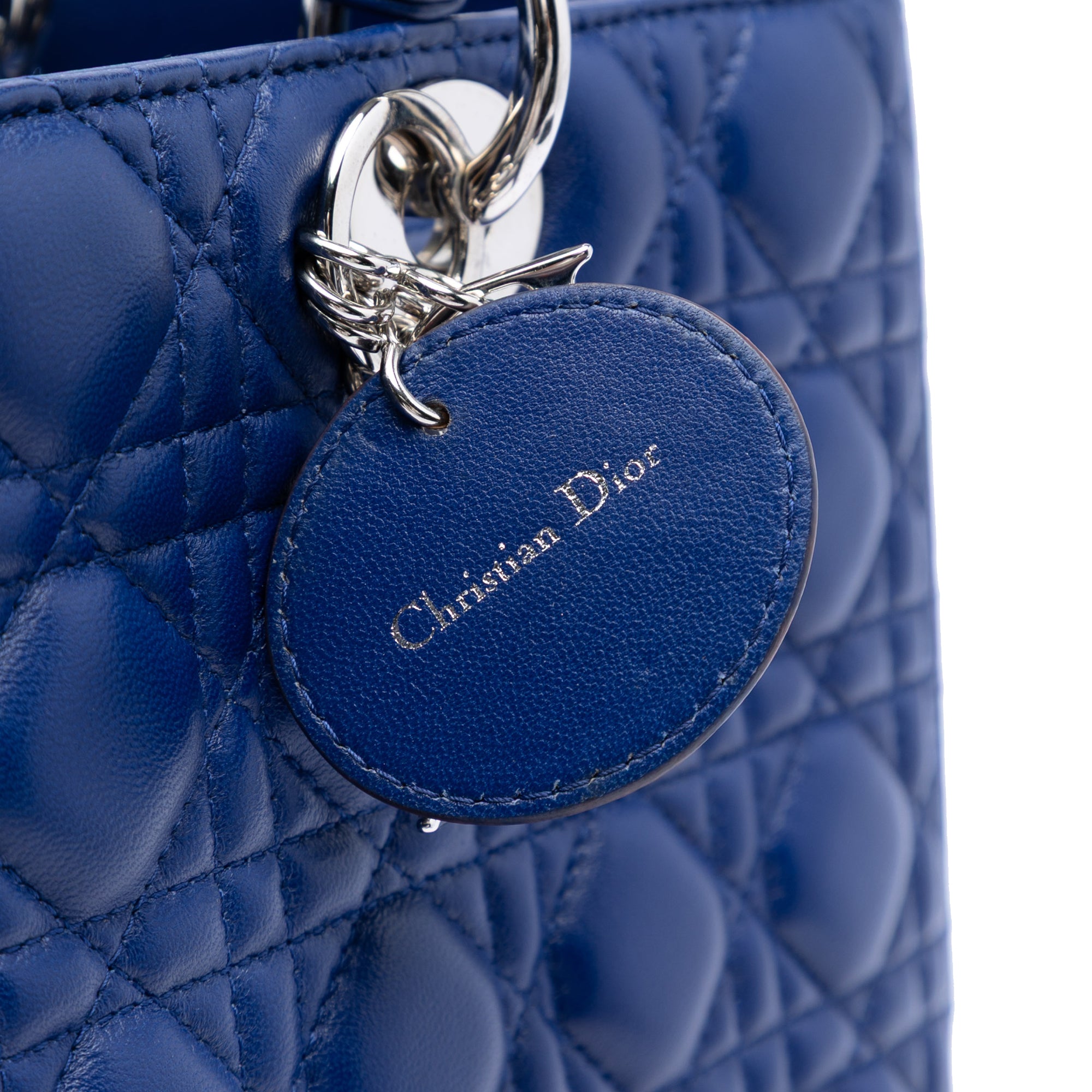 Large Lambskin Cannage Lady Dior - Image 5